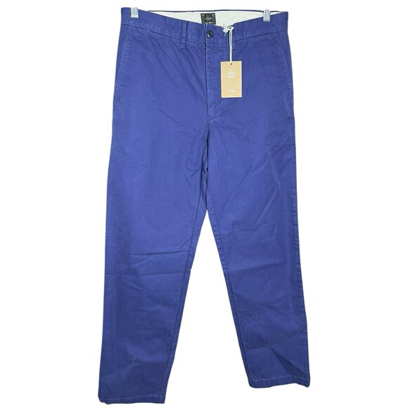 JCrew Tech Pants Mens 30 X 32 Blue 770 Straight-Fit Chino NEW Sold Out Color - Picture 1 of 9